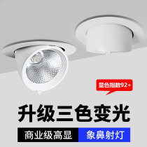 cob elephant nose light led spotlight recessed ceiling lamp home living room adjustable angle shop commercial bull eye Downlight