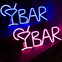 led bar Tavern clear bar neon Net Red Wall glowing letter color light atmosphere ins decorative hanging wall lighting