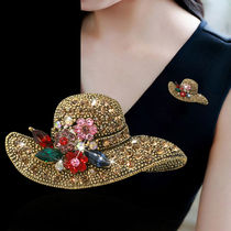 Japan and South Korea autumn and winter coat accessories open shirt buckle fashion hat brooch temperament sweater jacket corsage hat accessories