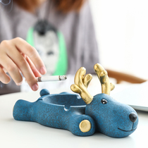 Creative ins Wind anti fly ash ashtray cute girl home living room decoration office trend deer ornaments