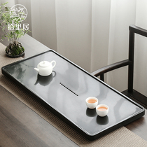 Shiliju Natural whole piece Ugin stone tea tray Chinese hand-polished surface stone tea table simple tea sea home
