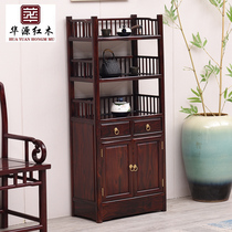 Indonesian Black Acid Branches Wood Tea Water Cabinet Red Wood Small Bookstand Chinese Solid Wood Dining Side Cabinet Multifunction Locker shelf