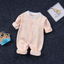 Baby jumpsuit autumn and winter plus velvet thickening warm winter romper romper baby newborn clothes winter clothes 0-18