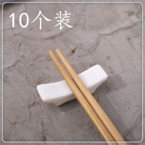  10-pack Ceramic chopstick holder Chinese and Japanese white dual-use chopstick holder Hotel restaurant Chopstick pillow Chopstick holder Spoon holder