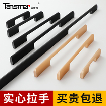 Light extravagant upscale black gold wardrobe door lengthened pull handle modern minimalist strip cupboard shoe cabinet door handle