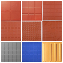 Outdoor square brick red cylinder brick Hotel kitchen moisture-proof non-slip supermarket floor tile blind brick red tile 300x30