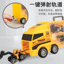 Childrens toy car boy 2021 new alloy car container excavator fire 3 storage 6-year-old gift