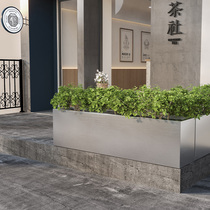 Outdoor stainless steel flower box home combination flower bed tree box municipal sales department iron flower frame cylinder flower trough flower bowl