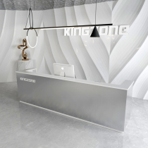 Stainless steel bar counter cashier Simple modern clothing store Barber shop counter Beauty salon company front desk Reception desk