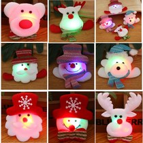 Christmas glowing brooch cartoon badge badge collar pin jewelry Christmas medal brooch childrens accessories decorations