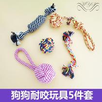 Dog bite-resistant toy pet cat dog toy grinding string knot toy recovery ball interactive toy bite not bad toy