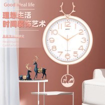Aoyu atmospheric quartz clock antler wall clock atmospheric clock living room clock fashion clock creative wall clock