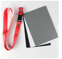  Small 18 degree gray card for photography gray card manual white balance card metering card black and white gray three-color medium gray board