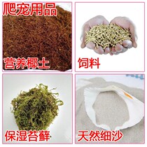  Climbing pet supplies Daquan nutrition coconut soil feed Natural fine sand calcium powder Moisturizing moss white jade snail pet