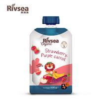 Hei Puree Strawberry Purple Carrot Puree Childrens Infant Food Supplementary Food for 8 months Baby No Added White Sugar