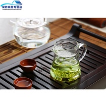 Glass Road cup thickened heat-resistant office simple green tea breener with filter integrated tea cup Crescent male Cup