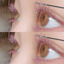 Little Red Book recommends color mascara small brush head waterproof slender curl non-synchroming encryption lengthening very fine color