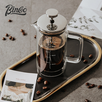 Retro law Press Pot hand-brewed coffee maker home coffee filter cup coffee appliance set hand-washed filter Cup double layer