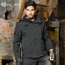 Culvert Softshell Duty Serve Black for training with suede submachine clothes for men windproof combat clothes for autumn and winter coats