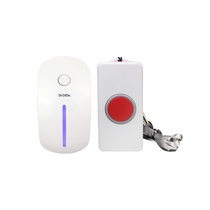 Elderly wireless pager One-button alarm Emergency distress living alone childrens room Patient bedside caller Indoor home room remote service bell Safety bell emergency caller bell Call for help system