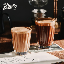 Bincoo coffee glass Australian White Cup latte cup simple retro Dirty ice American vertical coffee cup