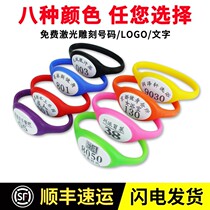 Locker induction lock ic hand brand Gym sauna bath custom digital number plate Silicone foot bath id bracelet
