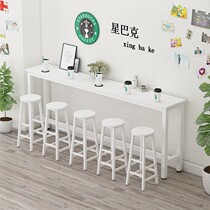 Wall bar table commercial long table Wall table home table milk tea shop tall table and chair long table tall table