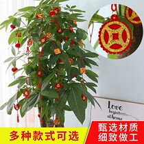 New Year decorations flannelette bonsai green plants wealth trees small pendants new home indoor potted plant layout
