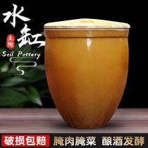 Old-fashioned large water tank ceramic water storage tank household sauce tank pickles tank soil and pottery fermentation tank garden fish lotus tank