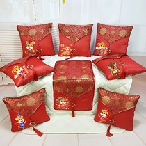 Tiger pillow Tiger year pillow quilt dual-use 2022 open door red company annual meeting pillow