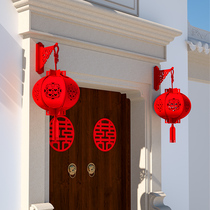 Happy character red lantern decoration wedding room decoration set decoration wedding outdoor balcony indoor festive Pendant Pair