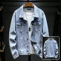 (Normal delivery) coat male tide ins spring Korean loose denim jacket mens coat high-end jacket