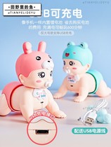 Baby learning crawl toys baby guide 6 months head up training practice artifact 7 electric fun 9 music crawler 5