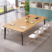 Conference room Walnut color large table Large conference table Long table Oval hotel workbench Computer large board table office