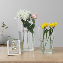 Acrylic transparent wake-up flower bucket flower shop special home Flower bucket high barrel plastic bubble flower arrangement supplies