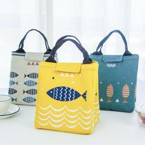 Large-capacity thickened aluminum foil insulated lunch bag cute fish bag with rice waterproof hand-carried lunch box bag