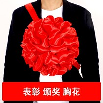 Awards big red flower ball car plaque hydrangea dance ribbon etiquette stone lion shooting at the gate silk wedding open