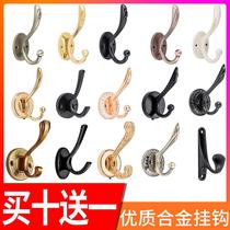Wooden Door Doorway Cloister Wardrobe Hooks Single Hanging Hanger Wall Hook Wall No Mark Hook Decoration Metal White