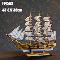 Handmade wooden crafts sailing boat model Solid wood boat mold Living room decoration Housewarming gift Smooth sailing boat