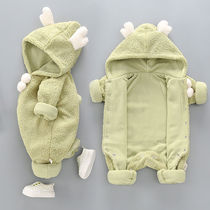 Autumn baby autumn and winter out of jumpsuit baby warm female ha clothes climbing clothes autumn newborn clothes male spring and autumn