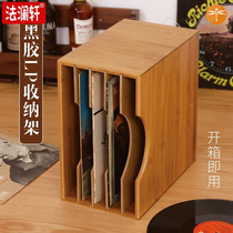 Vinyl record storage rack LP storage box Retro storage family storage box Creative album disc shelf