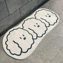 Carpet Bedrooms with wind plush cartoon Jane about Puppy floor cushion Living room Childrens room Floating Window Blanket Bedside Blankets