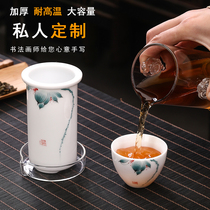 Black tea Puer special teapot thickened glass ceramic filter Small green citrus flower tea brewing tea drinking tea set