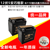 Unified Motorcycle Battery 5AH Yamaha Qiaoge Lingying 100 Dry Battery 12v Little Princess 100 Universal