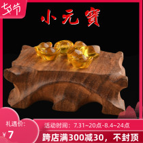 Fortune and transport yellow glazed Yuan Bao Buddha Supplies for Buddhas collection of Buddha Seven precious stones Xiaoyin Yuanbao for Manza 1 Two