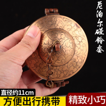 Nepal imported pure copper bell set Tibetan ethnic pure hand-carved Tibetan tantric supplies bumping Bell set