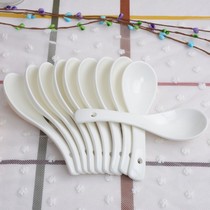 50 high-quality small soup spoons pure white creative ceramic spoon restaurant dining spoon household spoon spoon