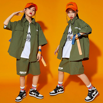 Childrens hip-hop hip-hop suit Summer hiphop jazz dance catwalk performance Girls hip-hop hip-hop suit Boys hip-hop suit