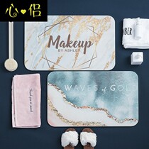 Diatom mud absorbent mat toilet floor mat quick-drying bathroom door non-slip mat bathroom diatomite absorbent mat