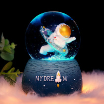 Big boy room decorations ornament interstellar astronaut astronaut crystal ball music box floating snowflake octave